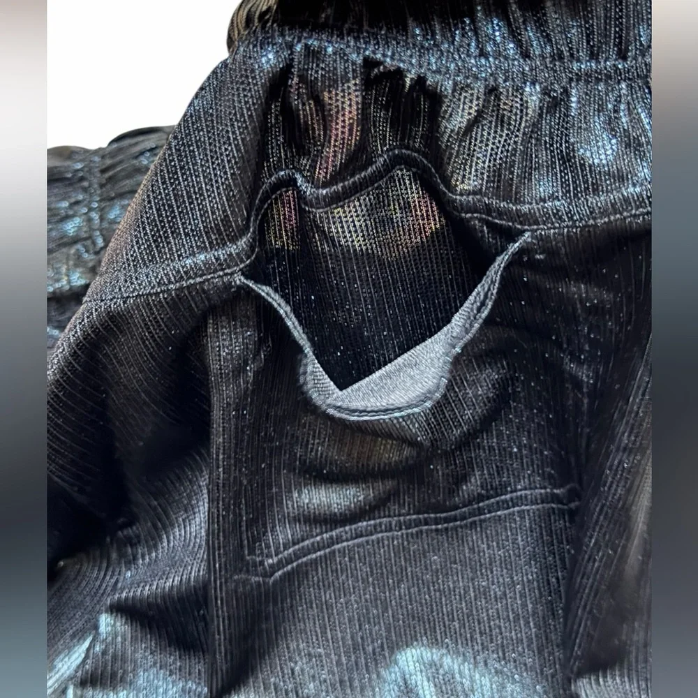 NEW Savage X Fenty Chain Reaction Metallic Black Basketball Shorts Streetwear L - Picture 8 of 14